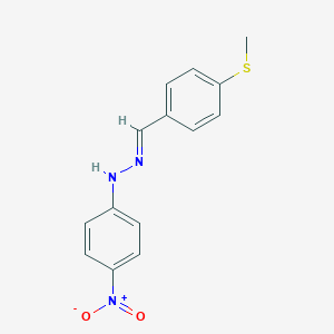 molecular formula C14H13N3O2S B387564 4-(Methylsulfanyl)benzaldehyde {4-nitrophenyl}hydrazone 