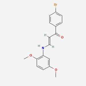 molecular formula C17H16BrNO3 B3875646 1-(4-bromophenyl)-3-[(2,5-dimethoxyphenyl)amino]-2-propen-1-one 