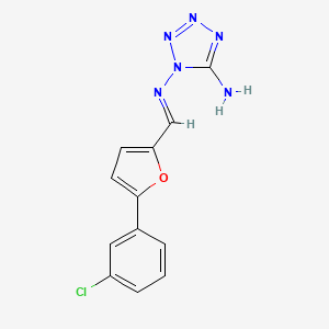 molecular formula C12H9ClN6O B3875650 N~1~-{[5-(3-chlorophenyl)-2-furyl]methylene}-1H-tetrazole-1,5-diamine 