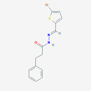 molecular formula C14H13BrN2OS B387567 N'-[(5-bromo-2-thienyl)methylene]-3-phenylpropanohydrazide 