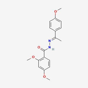 molecular formula C18H20N2O4 B3875672 2,4-dimethoxy-N'-[1-(4-methoxyphenyl)ethylidene]benzohydrazide 