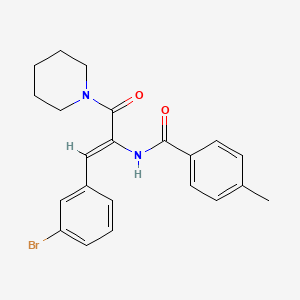 molecular formula C22H23BrN2O2 B3875677 N-[2-(3-bromophenyl)-1-(1-piperidinylcarbonyl)vinyl]-4-methylbenzamide 