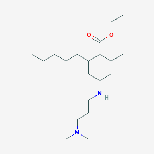 ethyl 4-{[3-(dimethylamino)propyl]amino}-2-methyl-6-pentyl-2-cyclohexene-1-carboxylate