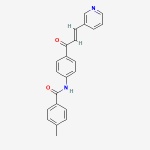 molecular formula C22H18N2O2 B3875760 4-methyl-N-{4-[3-(3-pyridinyl)acryloyl]phenyl}benzamide 