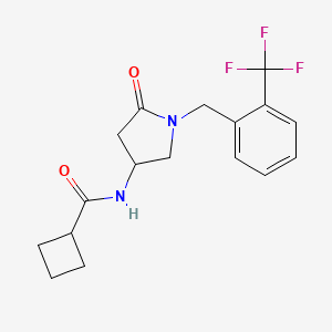 N-{5-oxo-1-[2-(trifluoromethyl)benzyl]-3-pyrrolidinyl}cyclobutanecarboxamide