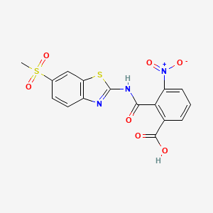2-({[6-(methylsulfonyl)-1,3-benzothiazol-2-yl]amino}carbonyl)-3-nitrobenzoic acid