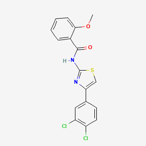 molecular formula C17H12Cl2N2O2S B3875855 N-[4-(3,4-dichlorophenyl)-1,3-thiazol-2-yl]-2-methoxybenzamide 