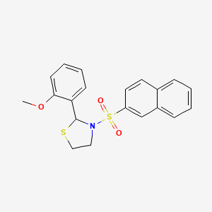 2-(2-methoxyphenyl)-3-(2-naphthylsulfonyl)-1,3-thiazolidine