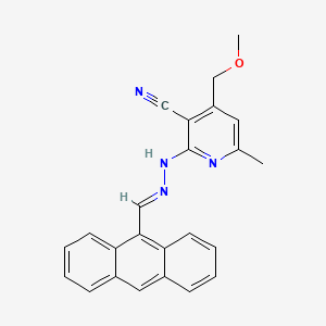2-[2-(9-anthrylmethylene)hydrazino]-4-(methoxymethyl)-6-methylnicotinonitrile
