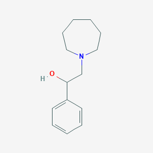 molecular formula C14H21NO B3875889 2-(1-azepanyl)-1-phenylethanol 