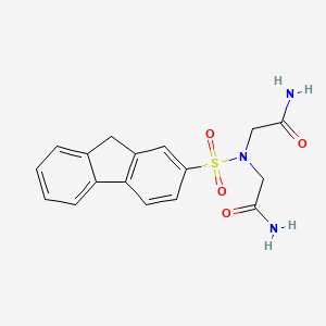 molecular formula C17H17N3O4S B3875911 2,2'-[(9H-fluoren-2-ylsulfonyl)imino]diacetamide 