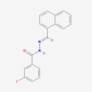 molecular formula C18H13IN2O B387592 3-iodo-N'-(1-naphthylmethylene)benzohydrazide 