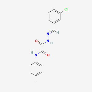 molecular formula C16H14ClN3O2 B3875946 2-[2-(3-chlorobenzylidene)hydrazino]-N-(4-methylphenyl)-2-oxoacetamide CAS No. 364752-45-4