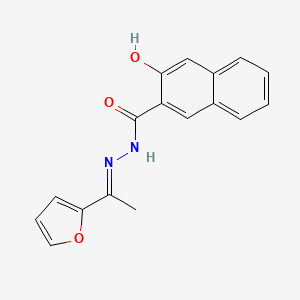 molecular formula C17H14N2O3 B3875983 N'-[1-(2-furyl)ethylidene]-3-hydroxy-2-naphthohydrazide 