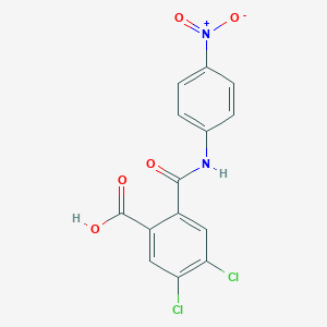 molecular formula C14H8Cl2N2O5 B387599 4,5-Dichloro-2-[(4-nitrophenyl)carbamoyl]benzoic acid 