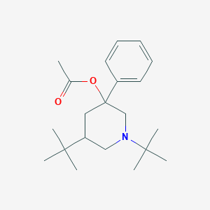 1,5-Di(tert-butyl)-3-phenyl-3-piperidyl acetate