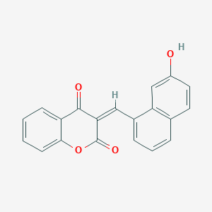 molecular formula C20H12O4 B3876021 3-[(7-hydroxy-1-naphthyl)methylene]-2H-chromene-2,4(3H)-dione 
