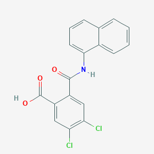 molecular formula C18H11Cl2NO3 B387603 4,5-Dichloro-2-(naphthalen-1-ylcarbamoyl)benzoic acid 