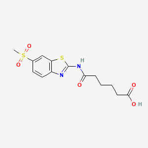 6-{[6-(methylsulfonyl)-1,3-benzothiazol-2-yl]amino}-6-oxohexanoic acid