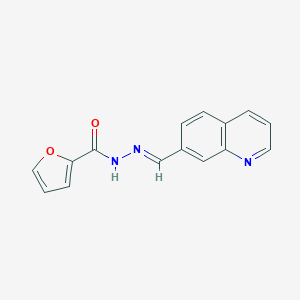 N-[(E)-7-quinolylmethyleneamino]-2-furamide