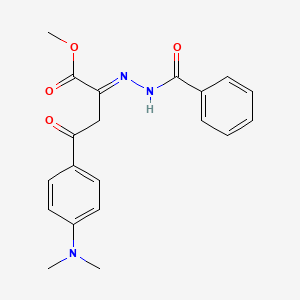 molecular formula C20H21N3O4 B3876055 methyl 2-(benzoylhydrazono)-4-[4-(dimethylamino)phenyl]-4-oxobutanoate 