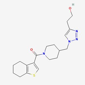 molecular formula C19H26N4O2S B3876083 2-(1-{[1-(4,5,6,7-tetrahydro-1-benzothien-3-ylcarbonyl)-4-piperidinyl]methyl}-1H-1,2,3-triazol-4-yl)ethanol 