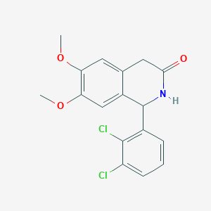 molecular formula C17H15Cl2NO3 B3876130 1-(2,3-dichlorophenyl)-6,7-dimethoxy-1,4-dihydro-3(2H)-isoquinolinone 