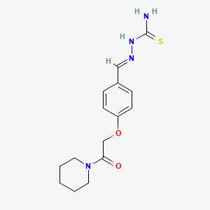 4-[2-oxo-2-(1-piperidinyl)ethoxy]benzaldehyde thiosemicarbazone