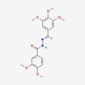 molecular formula C19H22N2O6 B3876172 3,4-dimethoxy-N'-(3,4,5-trimethoxybenzylidene)benzohydrazide CAS No. 352217-64-2