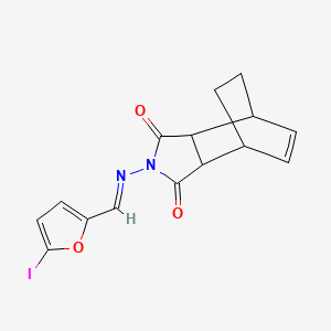 4-{[(5-iodo-2-furyl)methylene]amino}-4-azatricyclo[5.2.2.0~2,6~]undec-8-ene-3,5-dione