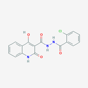 N'-(2-chlorobenzoyl)-4-hydroxy-2-oxo-1,2-dihydro-3-quinolinecarbohydrazide