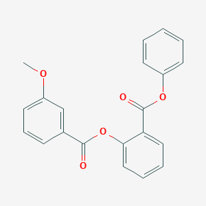 molecular formula C21H16O5 B387623 Phenyl 2-[(3-methoxybenzoyl)oxy]benzoate 