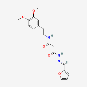 N-[2-(3,4-dimethoxyphenyl)ethyl]-3-[2-(2-furylmethylene)hydrazino]-3-oxopropanamide