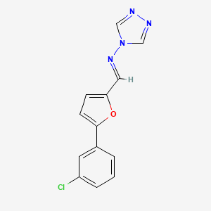 molecular formula C13H9ClN4O B3876255 N-{[5-(3-chlorophenyl)-2-furyl]methylene}-4H-1,2,4-triazol-4-amine 