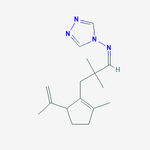 molecular formula C16H24N4 B3876277 N-[3-(5-isopropenyl-2-methyl-1-cyclopenten-1-yl)-2,2-dimethylpropylidene]-4H-1,2,4-triazol-4-amine 