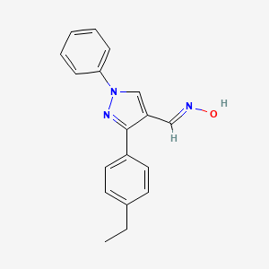 molecular formula C18H17N3O B3876286 3-(4-ethylphenyl)-1-phenyl-1H-pyrazole-4-carbaldehyde oxime 