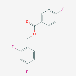 molecular formula C14H9F3O2 B387631 2,4-Difluorobenzyl 4-fluorobenzoate 