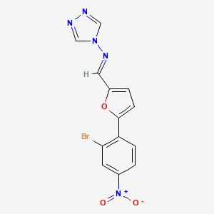 molecular formula C13H8BrN5O3 B3876316 N-{[5-(2-bromo-4-nitrophenyl)-2-furyl]methylene}-4H-1,2,4-triazol-4-amine 