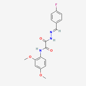 molecular formula C17H16FN3O4 B3876321 N-(2,4-dimethoxyphenyl)-2-[2-(4-fluorobenzylidene)hydrazino]-2-oxoacetamide 