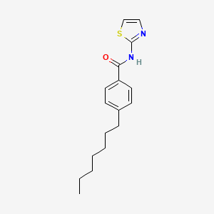 molecular formula C17H22N2OS B3876330 4-heptyl-N-1,3-thiazol-2-ylbenzamide CAS No. 5656-05-3