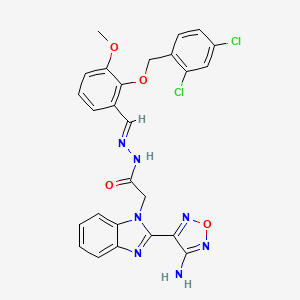 2-[2-(4-amino-1,2,5-oxadiazol-3-yl)-1H-benzimidazol-1-yl]-N'-{2-[(2,4-dichlorobenzyl)oxy]-3-methoxybenzylidene}acetohydrazide
