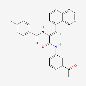 N-[1-{[(3-acetylphenyl)amino]carbonyl}-2-(1-naphthyl)vinyl]-4-methylbenzamide