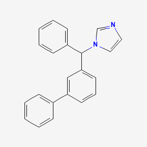 molecular formula C22H18N2 B3876344 1-[3-biphenylyl(phenyl)methyl]-1H-imidazole 