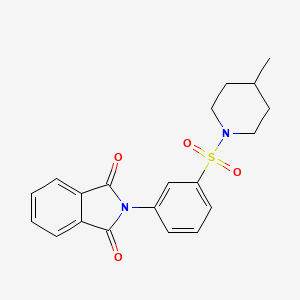 molecular formula C20H20N2O4S B3876367 2-{3-[(4-methyl-1-piperidinyl)sulfonyl]phenyl}-1H-isoindole-1,3(2H)-dione 