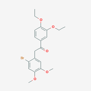 2-(2-bromo-4,5-dimethoxyphenyl)-1-(3,4-diethoxyphenyl)ethanone