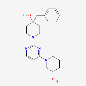 1-[2-(4-benzyl-4-hydroxypiperidin-1-yl)pyrimidin-4-yl]piperidin-3-ol