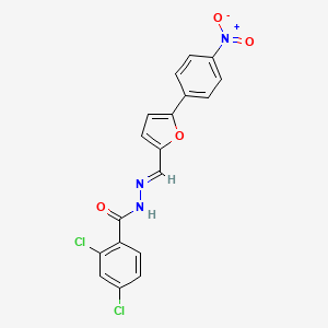 2,4-dichloro-N'-{[5-(4-nitrophenyl)-2-furyl]methylene}benzohydrazide