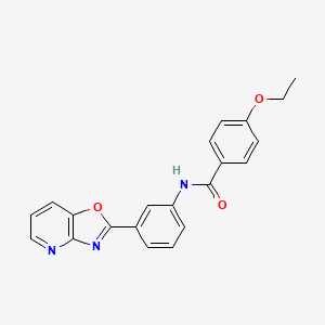 molecular formula C21H17N3O3 B3876391 4-ethoxy-N-(3-[1,3]oxazolo[4,5-b]pyridin-2-ylphenyl)benzamide 