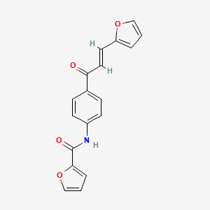molecular formula C18H13NO4 B3876420 N-{4-[3-(2-furyl)acryloyl]phenyl}-2-furamide 