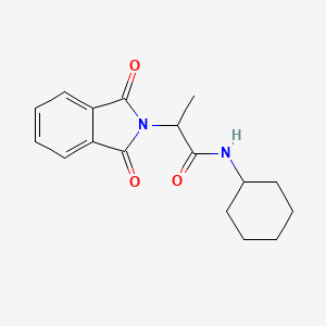 molecular formula C17H20N2O3 B3876445 N-cyclohexyl-2-(1,3-dioxo-1,3-dihydro-2H-isoindol-2-yl)propanamide 